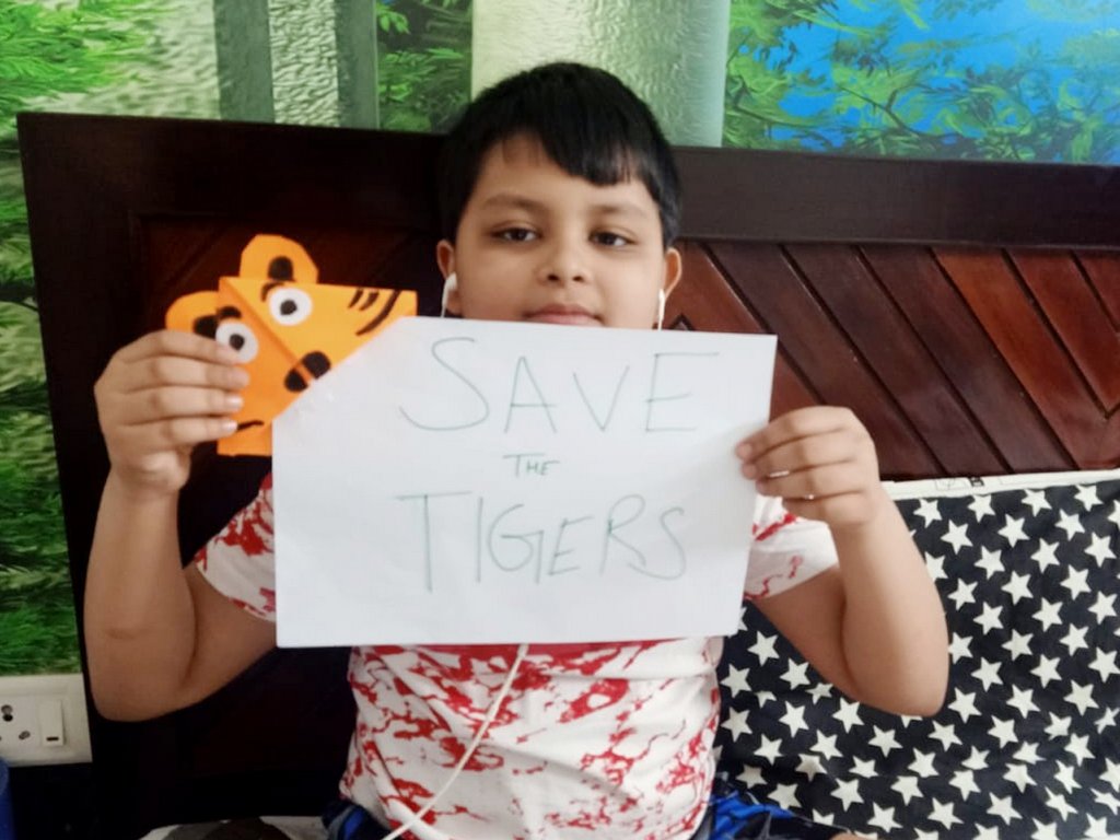 Presidium Indirapuram, GLOBAL TIGER DAY: STUDENTS  PLEDGE TO PROTECT THE NATIONAL ANIMAL