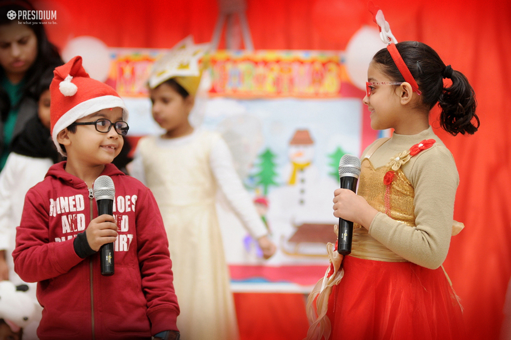 Presidium Indirapuram, ASSEMBLY ON CHRISTMAS TEACHES LITTLE PRESIDIANS TO CARE & SHARE