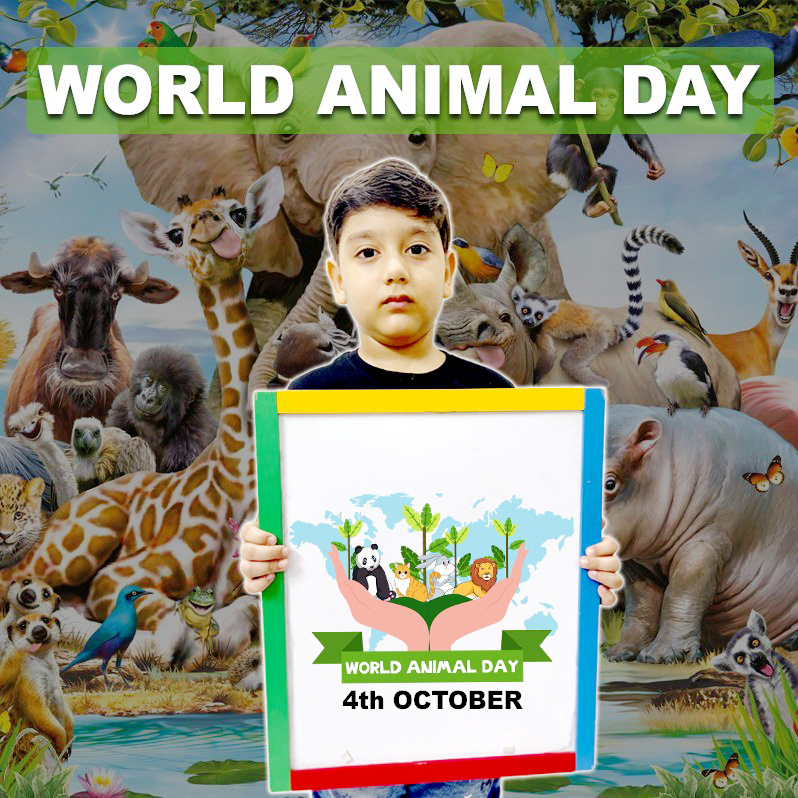 Presidium Dwarka-6, STUDENTS OBSERVE WORLD ANIMAL DAY WITH ENTHUSIASM