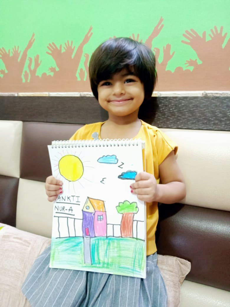 Presidium Rajnagar, DRAWING & COLORING COMPETITION: STUDENTS EXHIBIT THEIR CREATIVITY 