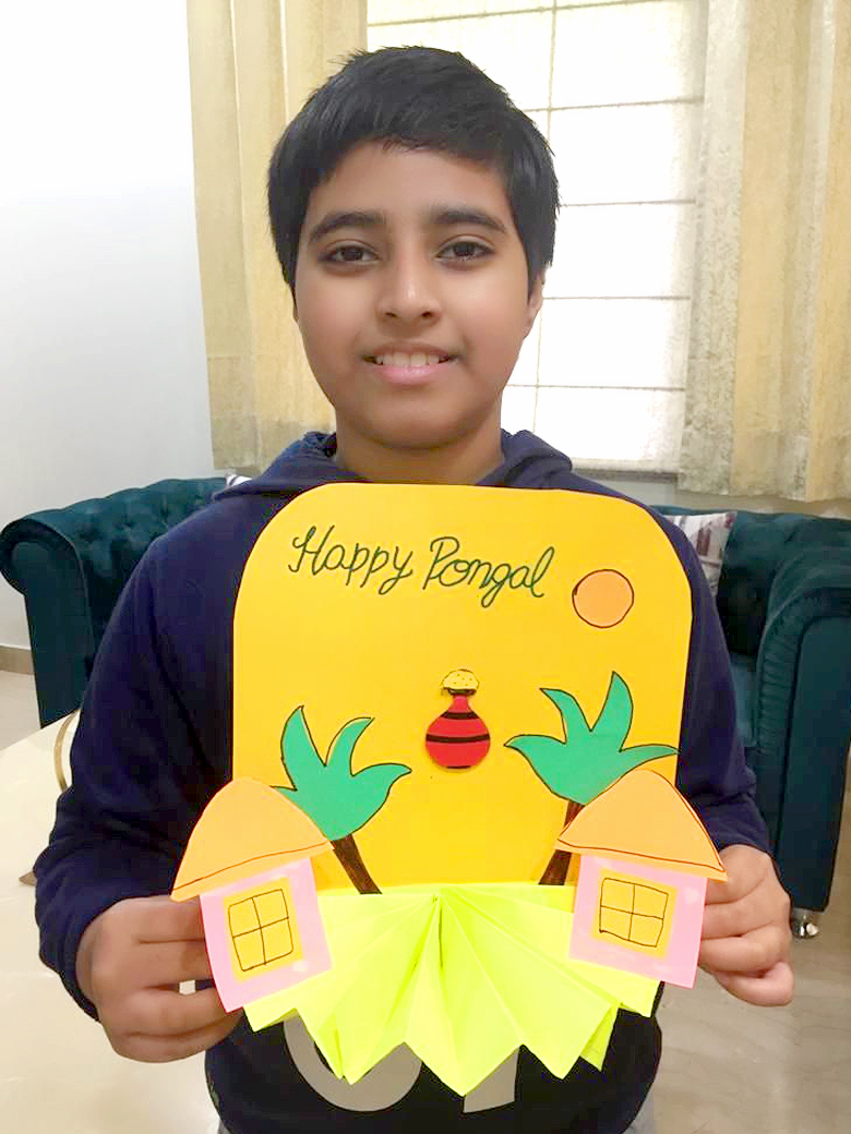 Presidium Gurgaon-57, STUDENTS MARK THE PIOUS FESTIVAL OF PONGAL WITH SOME CRAFTWORK