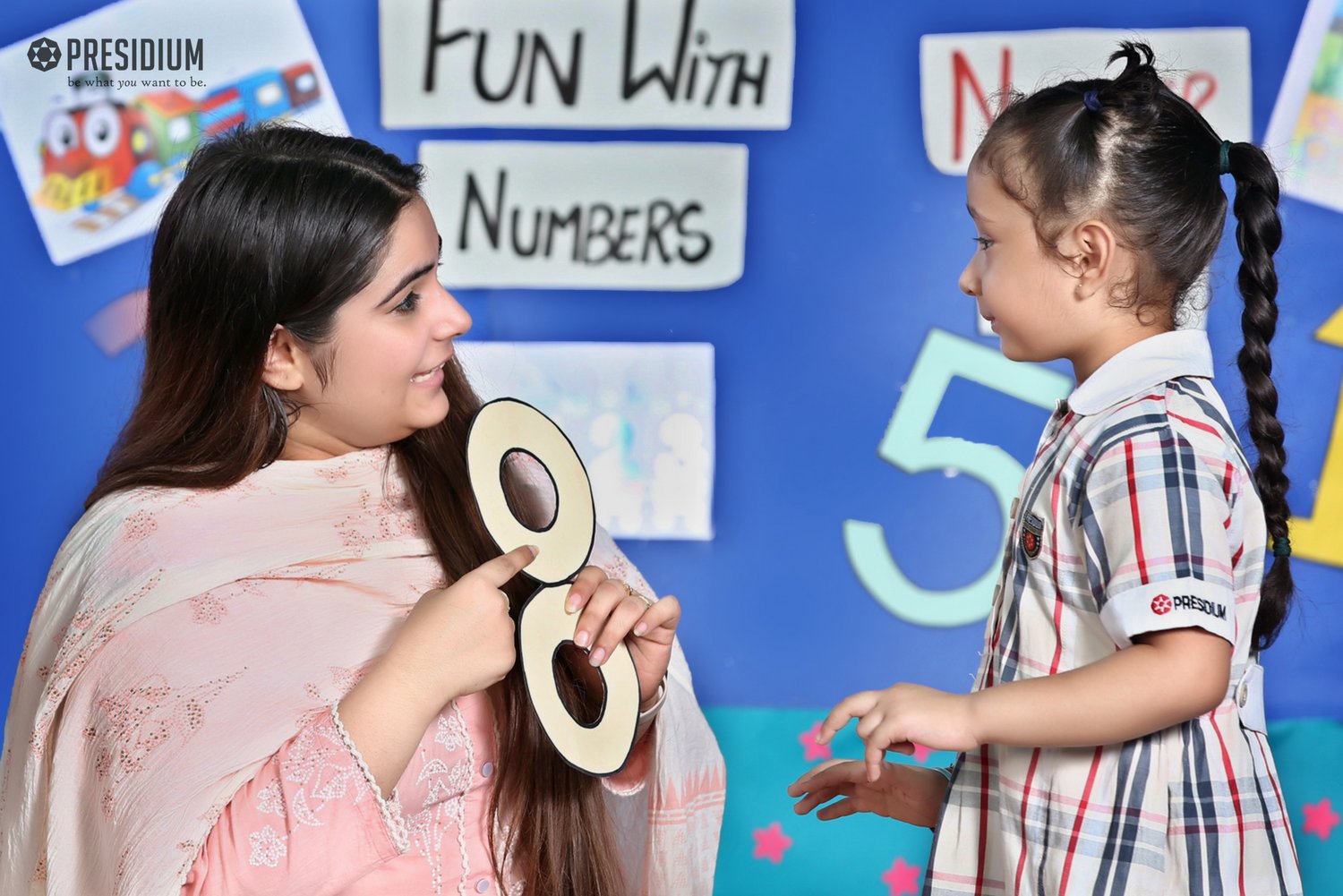 Presidium Punjabi Bagh, STUDENTS STRENGTHEN THEIR MATHS SKILLS WITH NUMBER TRAIN ACTIVITY