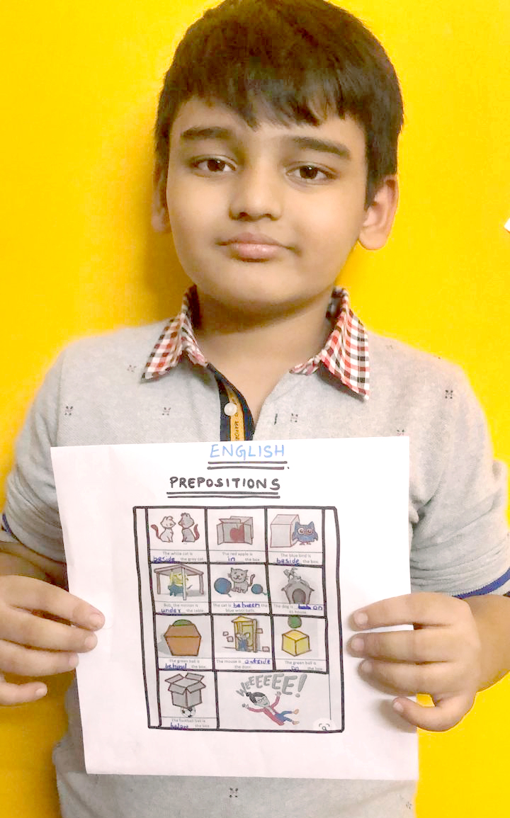 Presidium Pitampura, STUDENTS ACE THEIR GRAMMAR SKILLS WITH PREPOSITION ACTIVITY