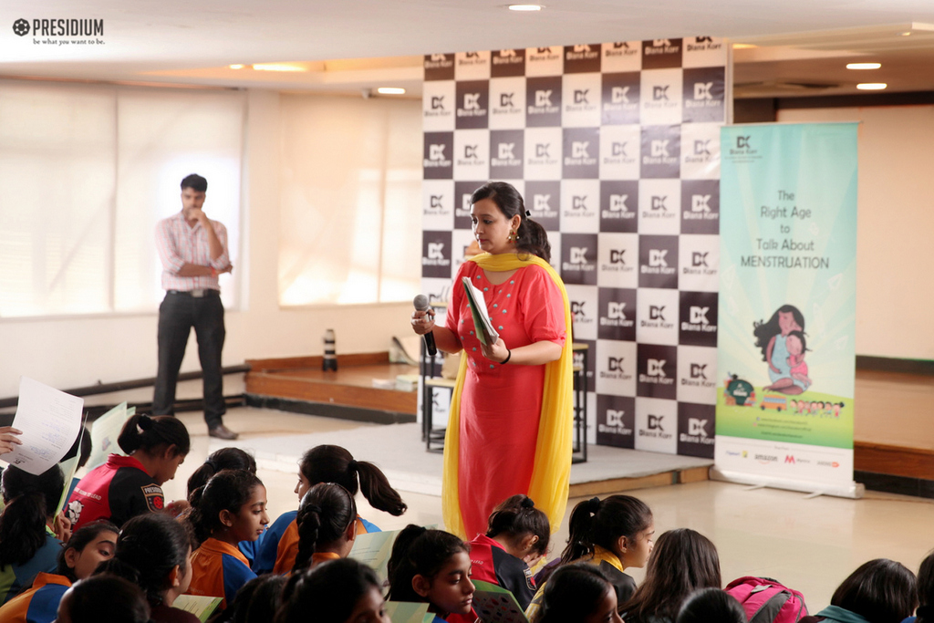 Presidium Gurgaon-57, PROUD TO BE A GIRL: WORKSHOP ON FEMALE HEALTH & HYGIENE