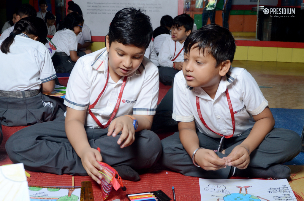 Presidium Vivek Vihar, PRESIDIUM HOSTS A POSTER MAKING COMPETITION ON GLOBAL ISSUES