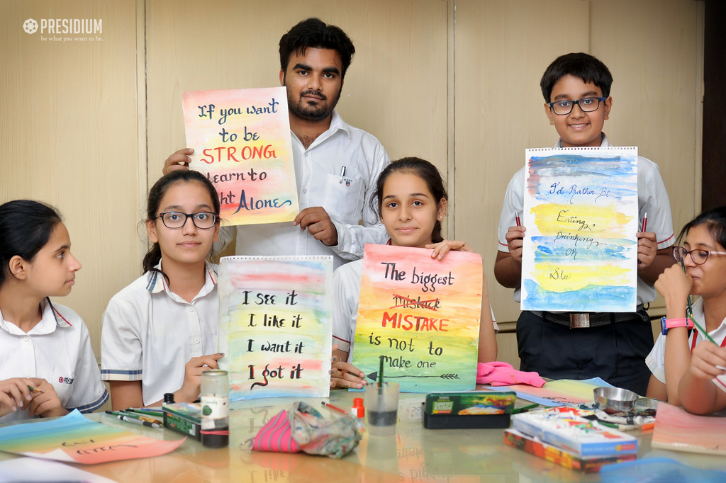 Presidium Gurgaon-57, CALLIGRAPHY WORKSHOP: WHEN FEELINGS DANCE WITH WORDS, IT’S ART! 