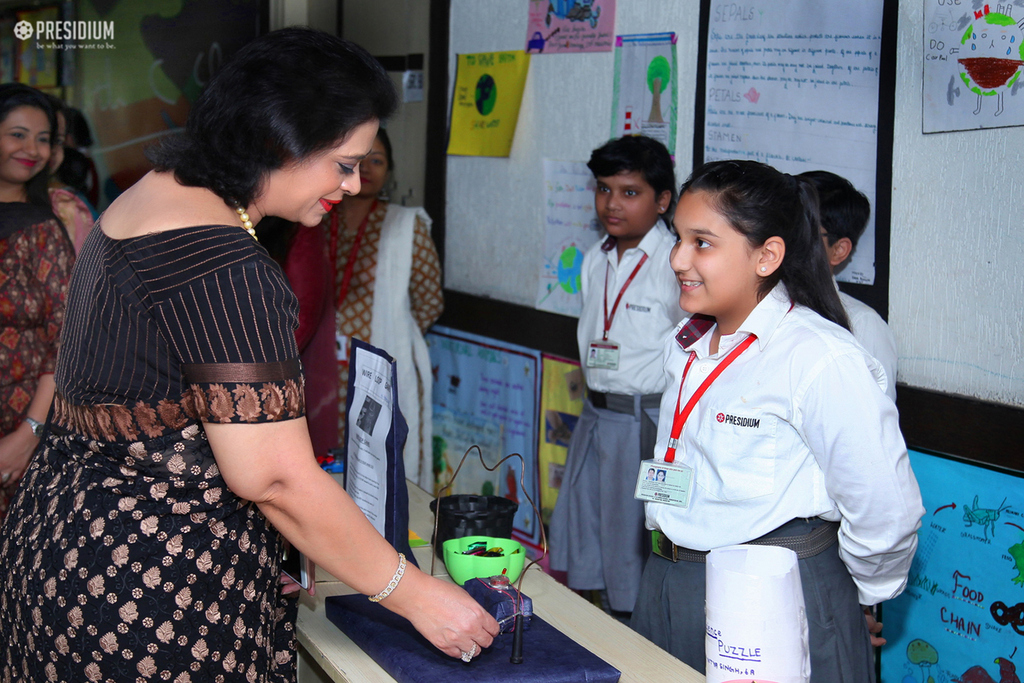 Presidium Indirapuram, HON’BLE CHAIRPERSON LAUDS PRESIDIANS AT SCIENCE WEEK & ART FAIR