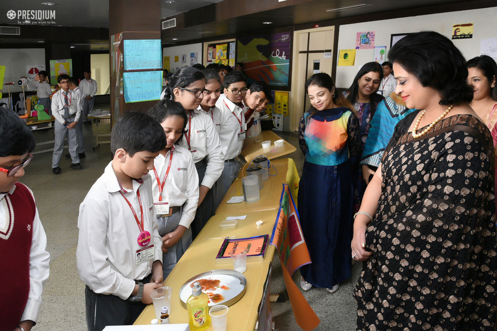 Presidium Indirapuram, HON’BLE CHAIRPERSON LAUDS PRESIDIANS AT SCIENCE WEEK & ART FAIR