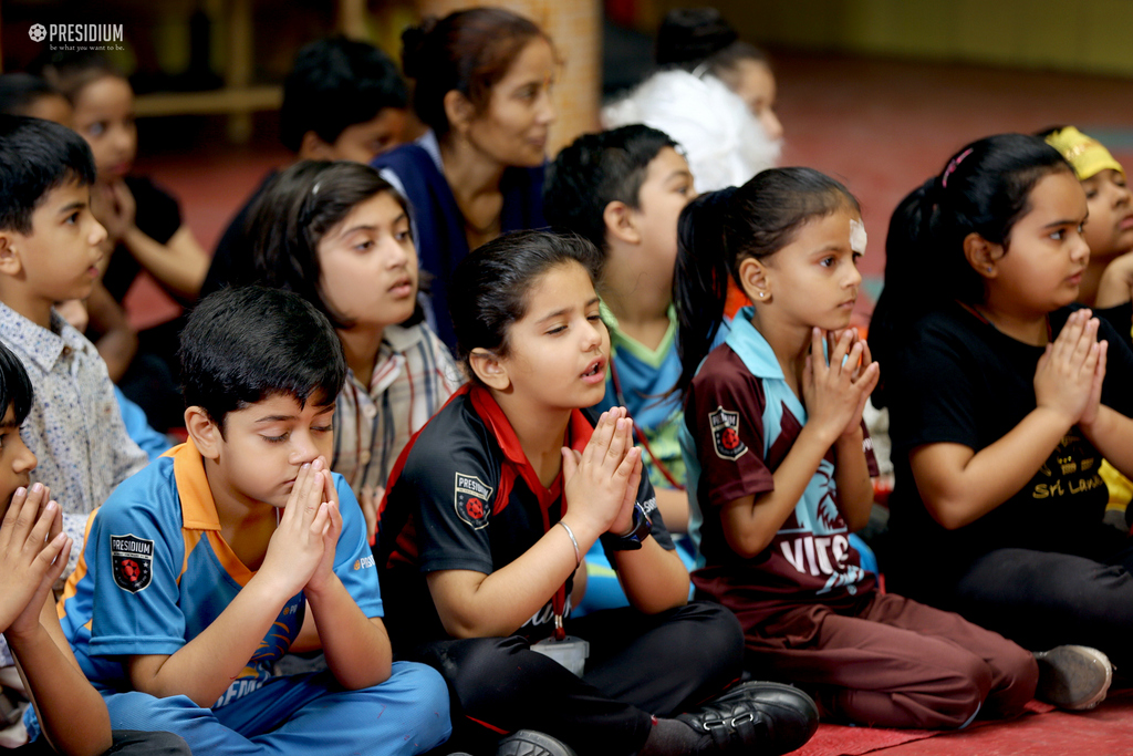 Presidium Dwarka-6, STUDENTS SPREAD TEACHINGS OF LORD BUDDHA ON BUDDHA PURNIMA