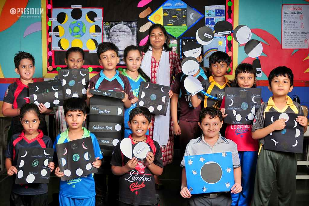 Presidium Dwarka-6, GRADE 3 LEARNS ABOUT THE PHASES OF ‘MOON’