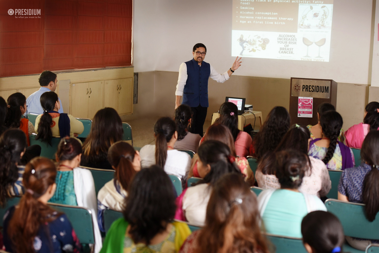 Presidium Gurgaon-57, PRESIDIUM HOSTS A HEALTH SESSION ON BREAST CANCER AWARENESS