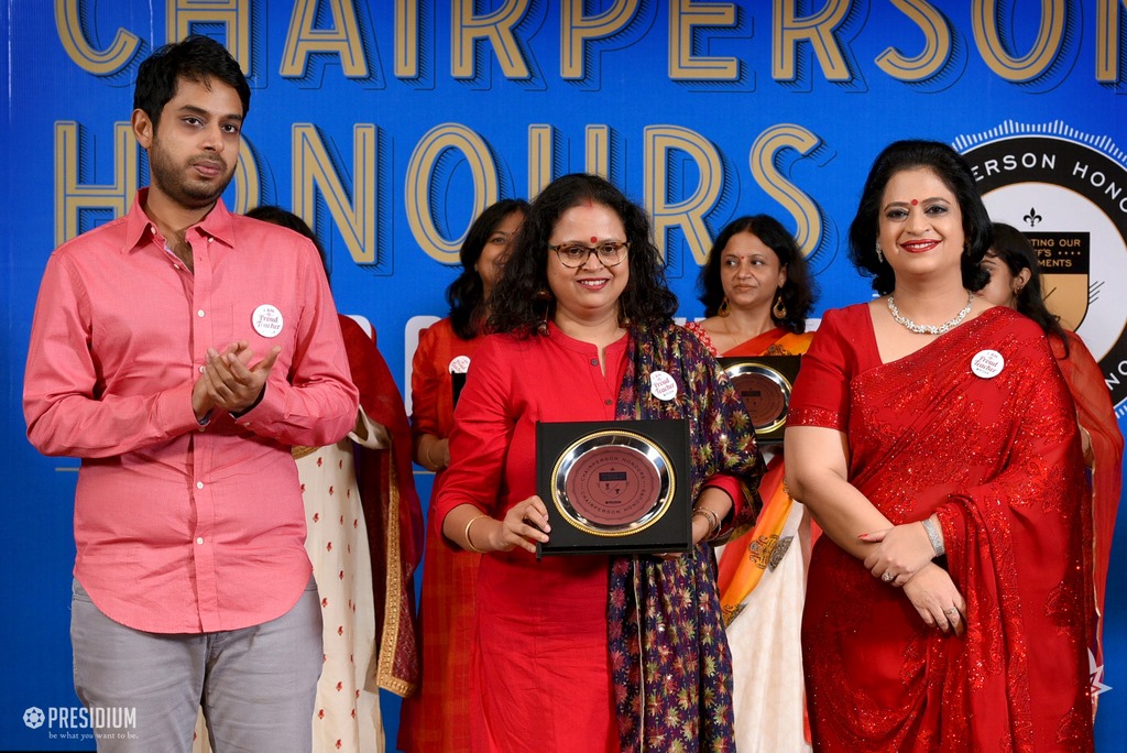 Presidium Gurgaon-57, MRS. SUDHA GUPTA MA’AM  ACKNOWLEDGES TEACHERS  AT CHAIRPERSON HONOURS