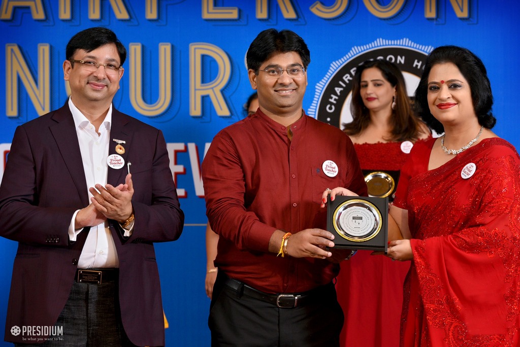 Presidium Gurgaon-57, MRS. SUDHA GUPTA MA’AM  ACKNOWLEDGES TEACHERS  AT CHAIRPERSON HONOURS