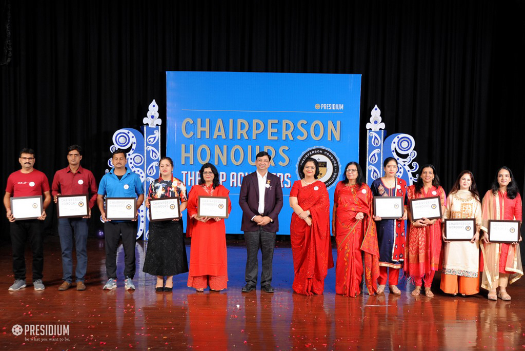 Presidium Gurgaon-57, MRS. SUDHA GUPTA MA’AM  ACKNOWLEDGES TEACHERS  AT CHAIRPERSON HONOURS