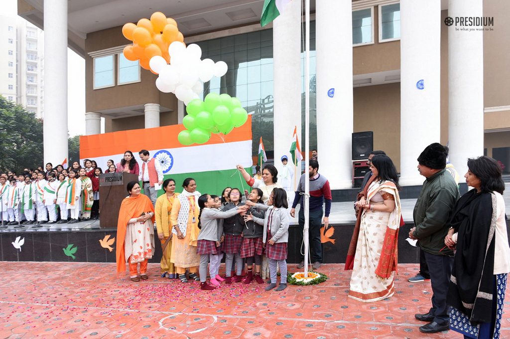 Presidium Gurgaon-57, SUDHA MAM CELEBRATES 69TH REPUBLIC DAY WITH PATRIOTIC PRESIDIANS