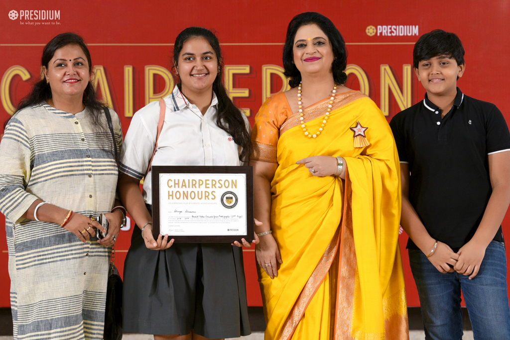 Presidium Indirapuram, RECOGNISING ACHIEVEMENTS OF FUTURE LEADERS AT CHAIRPERSON HONOURS