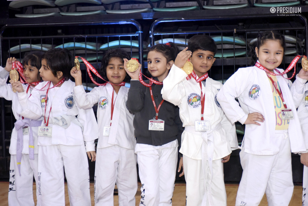 Presidium Indirapuram, LITTLE CHAMPIONS WIN A GOLD MEDAL IN ITF TAEKWONDO CHAMPIONSHIP