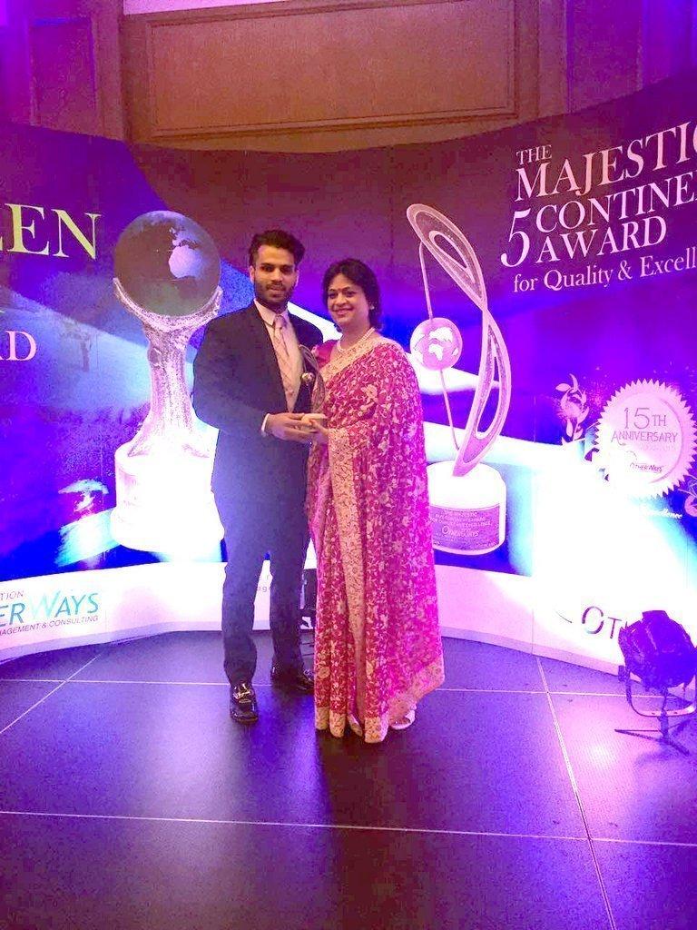 Presidium Rajnagar, Mrs. Sudha Gupta Honoured with Majestic Five Continents Award in Germany