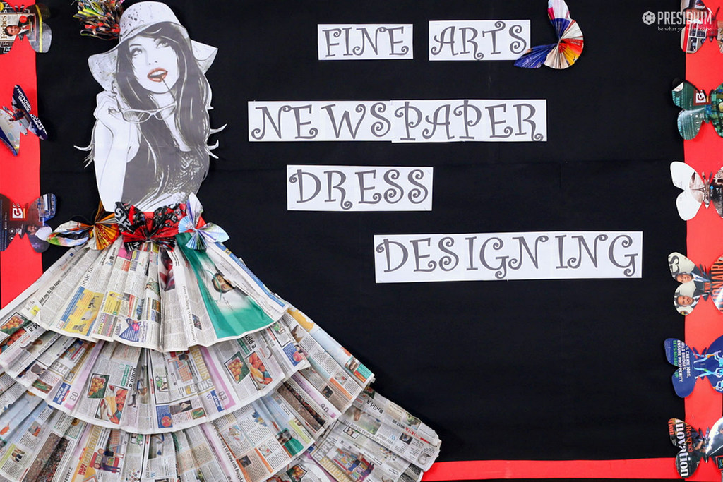 Presidium Indirapuram, YOUNG FASHION DESIGNERS CREATE BEAUTIFUL DRESSES WITH NEWSPAPER