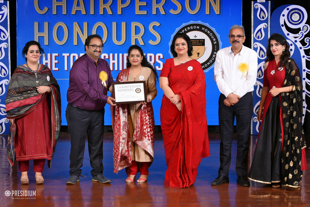 Presidium Pitampura, TEACHERS’ PROWESS RECOGNISED AT CHAIRPERSON HONOURS FOR TEACHERS