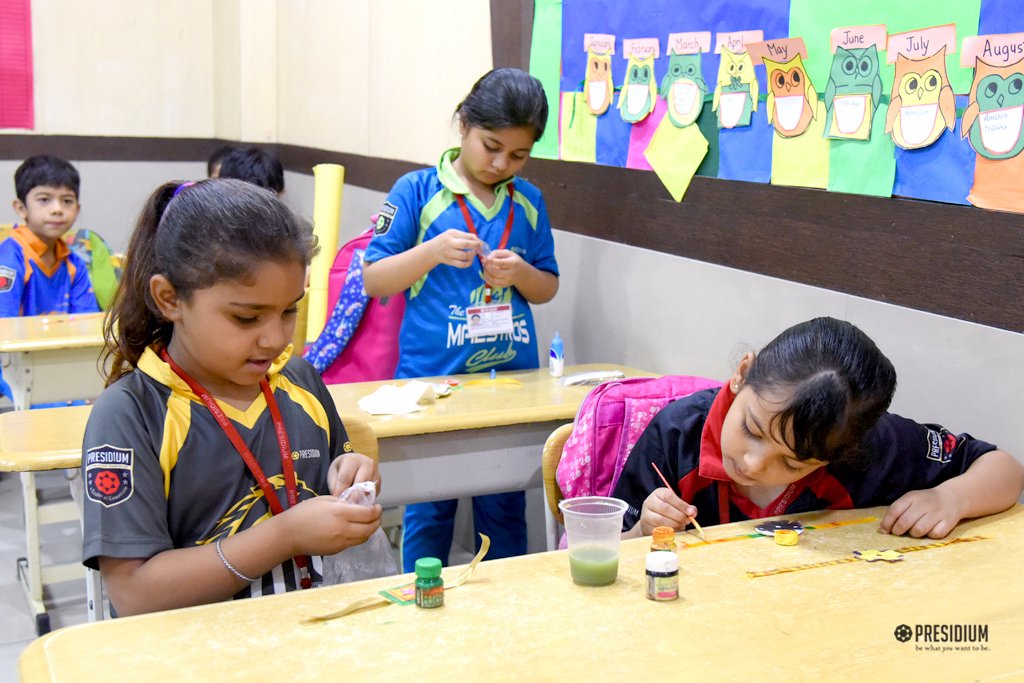 Presidium Gurgaon-57, RAKHI MAKING ACTIVITY TRIGGERS CREATIVITY IN OUR BUDDING ARTISTS