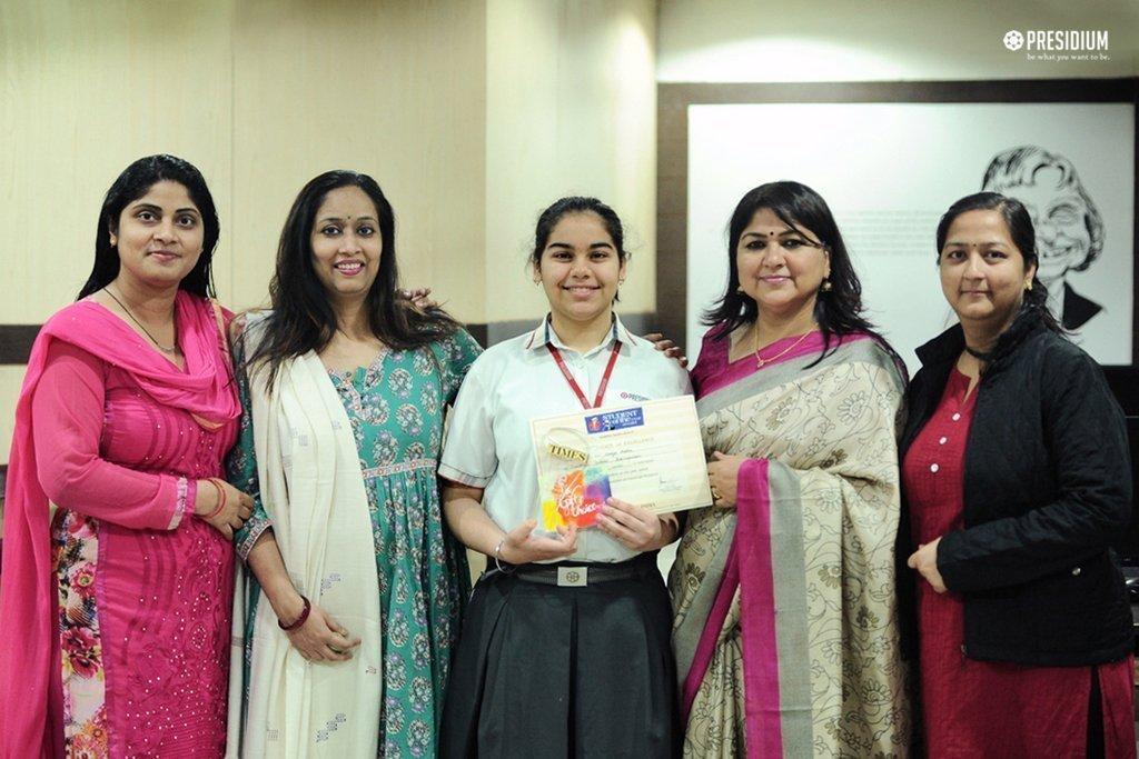 Presidium Indirapuram, SHANYA, SURBHI & ARYAN ARE TIMES NIE STUDENTS OF THE YEAR