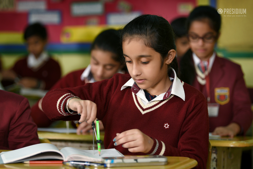 Presidium Punjabi Bagh, PRESIDIANS ENHANCE THEIR SKILLS IN PRACTICAL GEOMETRY CLASS