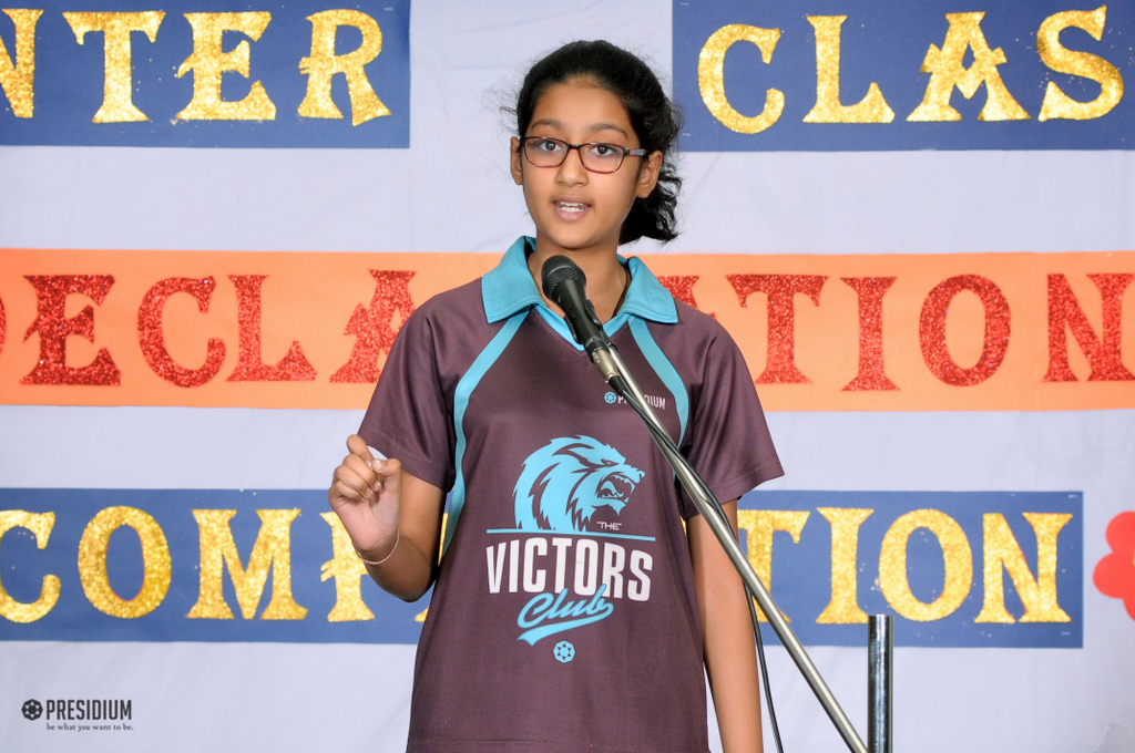 Presidium Rajnagar, DECLAMATION COMPETITION ENHANCES ORATORY SKILLS OF PRESIDIANS