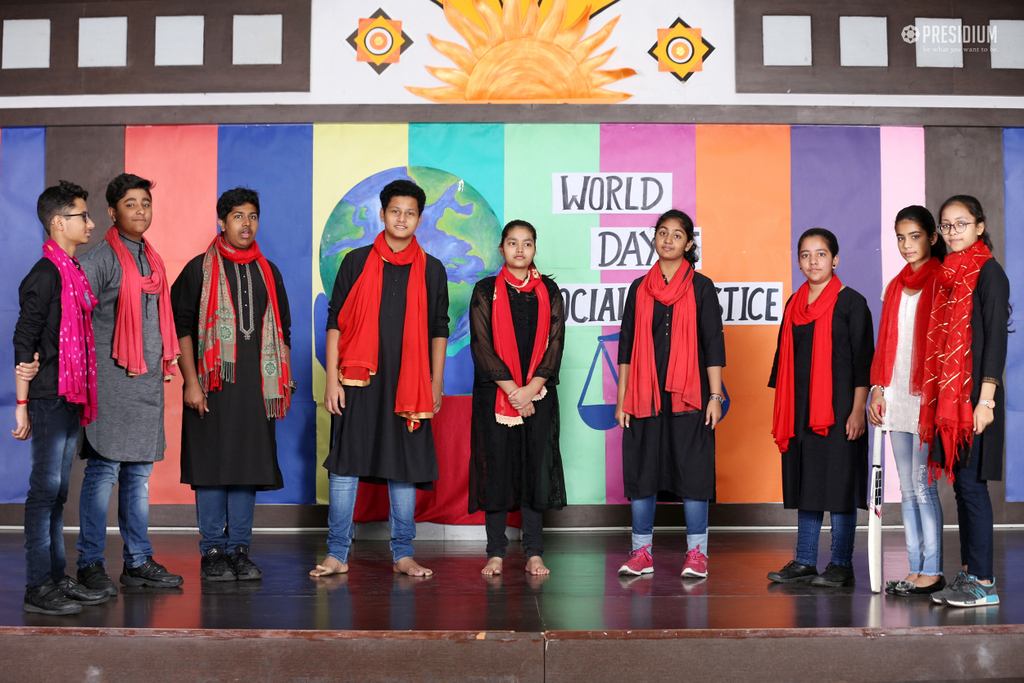 Presidium Rajnagar, PRESIDIANS ORGANISE SPECIAL ASSEMBLY ON WORLD SOCIAL JUSTICE DAY