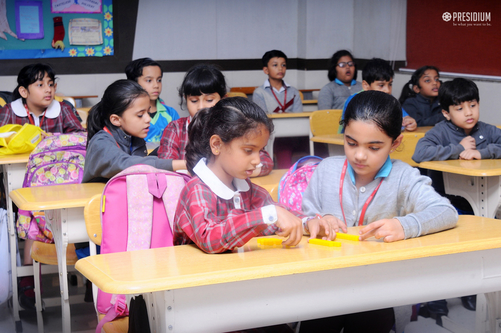 Presidium Rajnagar, PRESIDIANS USE DIENES BLOCK TO DEVELOP CRITICAL MATHS THINKING