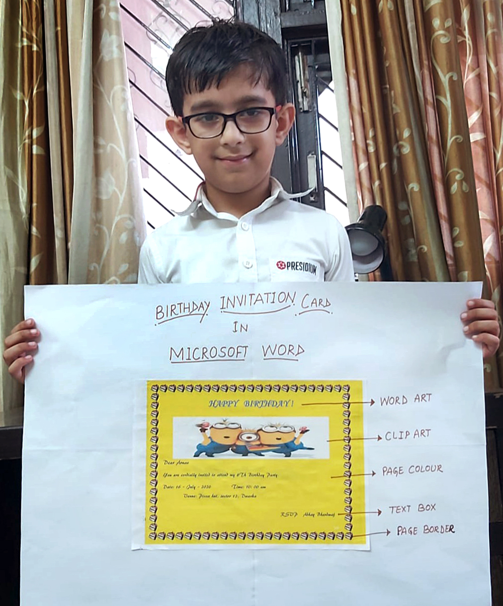 Presidium Dwarka-6, PRESIDIANS BRING OUT THEIR CREATIVITY WITH BIRTHDAY INVITES!