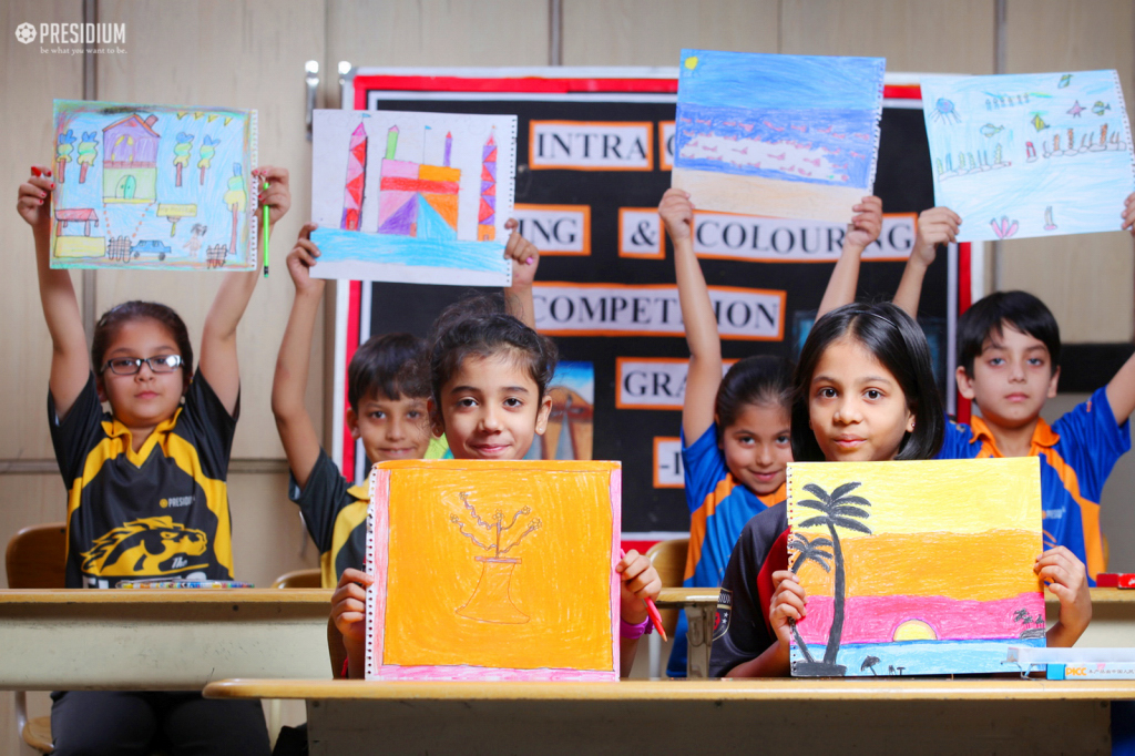 Presidium Indirapuram, CREATIVITY & ARTISTIC EXCELLENCE SOARS HIGH AT COLOURING CONTEST