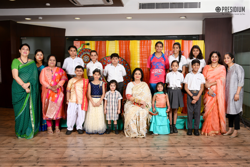 Presidium Indirapuram, STUDENTS PERFORM RAKSHABANDHAN RITUALS WITH MRS.SUDHA GUPTA