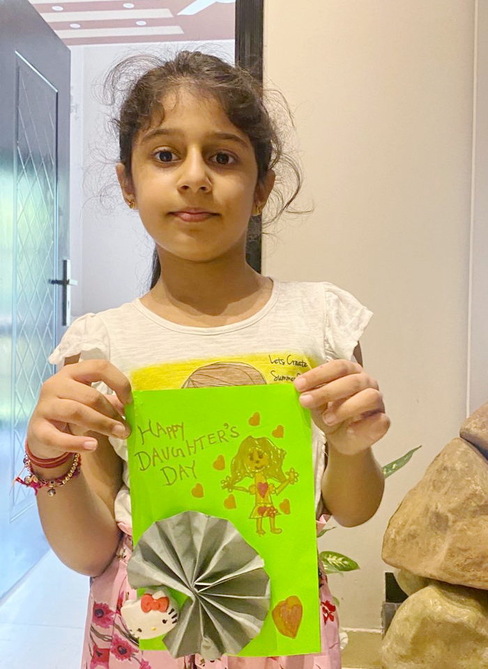 Presidium Gurgaon-57, STUDENTS CELEBRATE DAUGHTER’S DAY WITH A CARD MAKING ACTIVITY