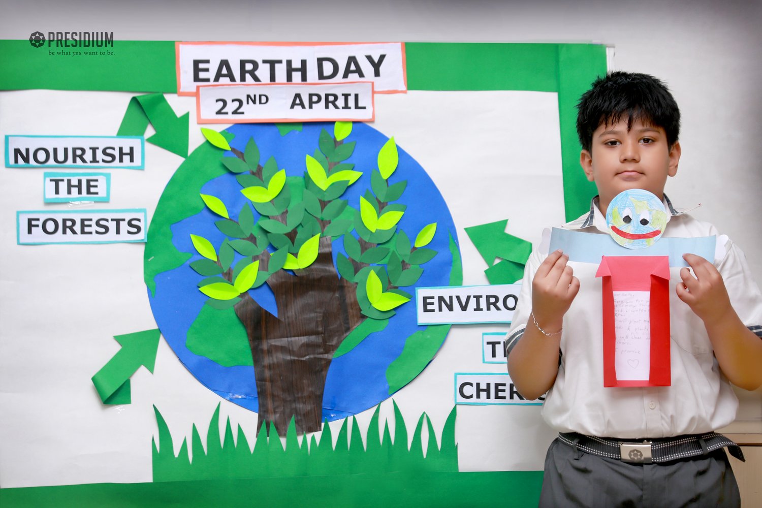 Presidium Indirapuram, PRESIDIANS CELEBRATE EARTH DAY WITH A PLEDGE TO SAVE ENVIRONMENT! 