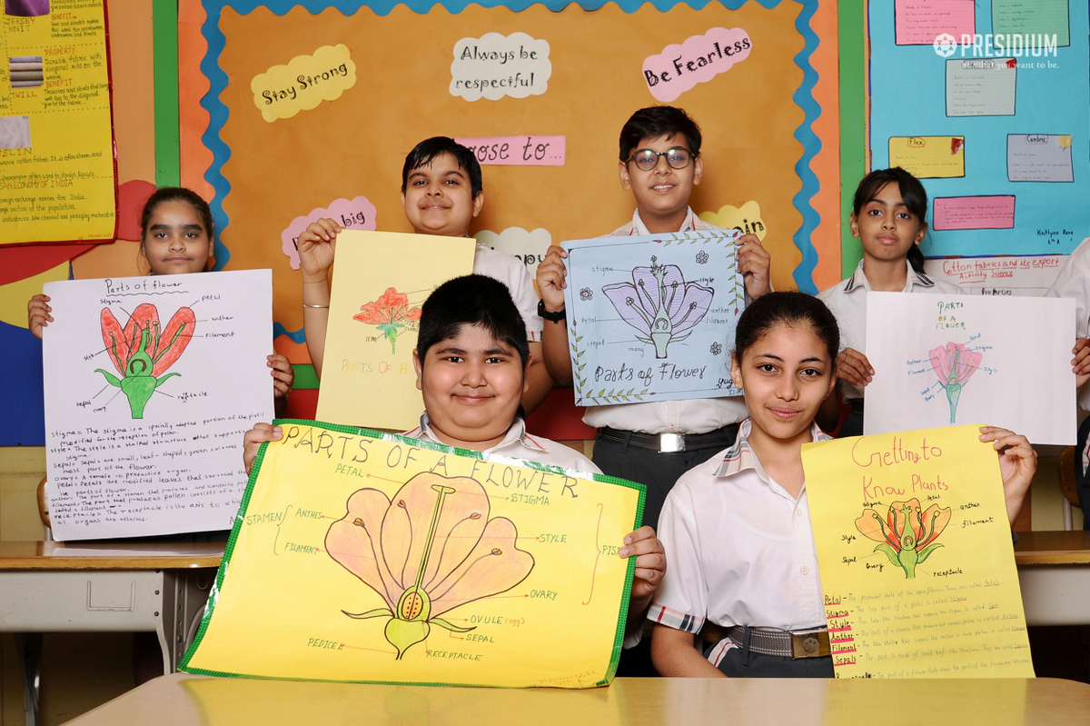 Presidium Pitampura, STUDENTS STUDY THE DIFFERENT PARTS OF PLANTS