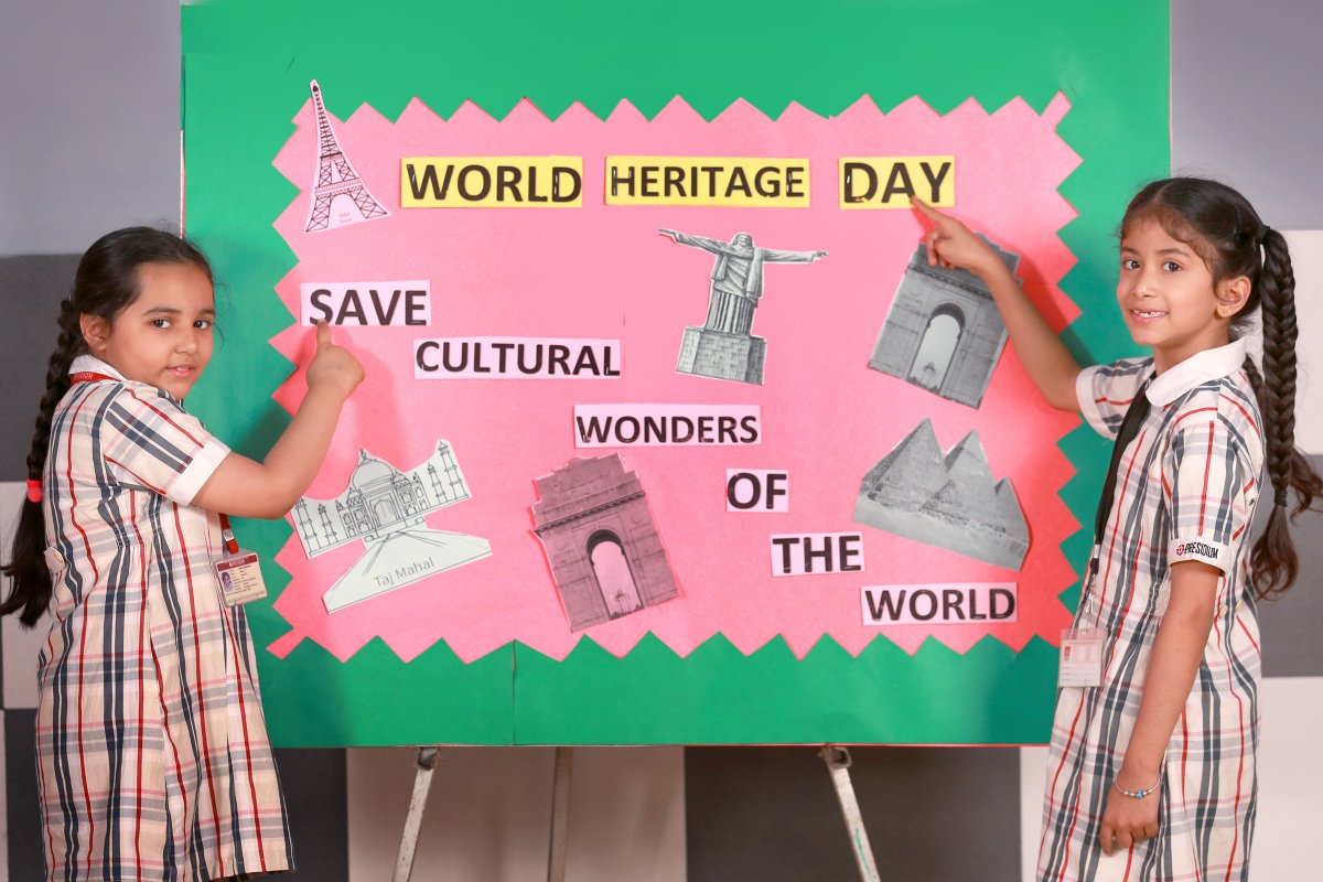 Presidium Vivek Vihar, AN INFORMATIVE ASSEMBLY ON WORLD HERITAGE DAY FOR OUR STUDENTS!