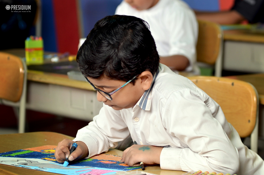 Presidium Dwarka-6, DRAWING & COLOURING COMPETITION: ADDING COLOURS TO THOUGHTS!