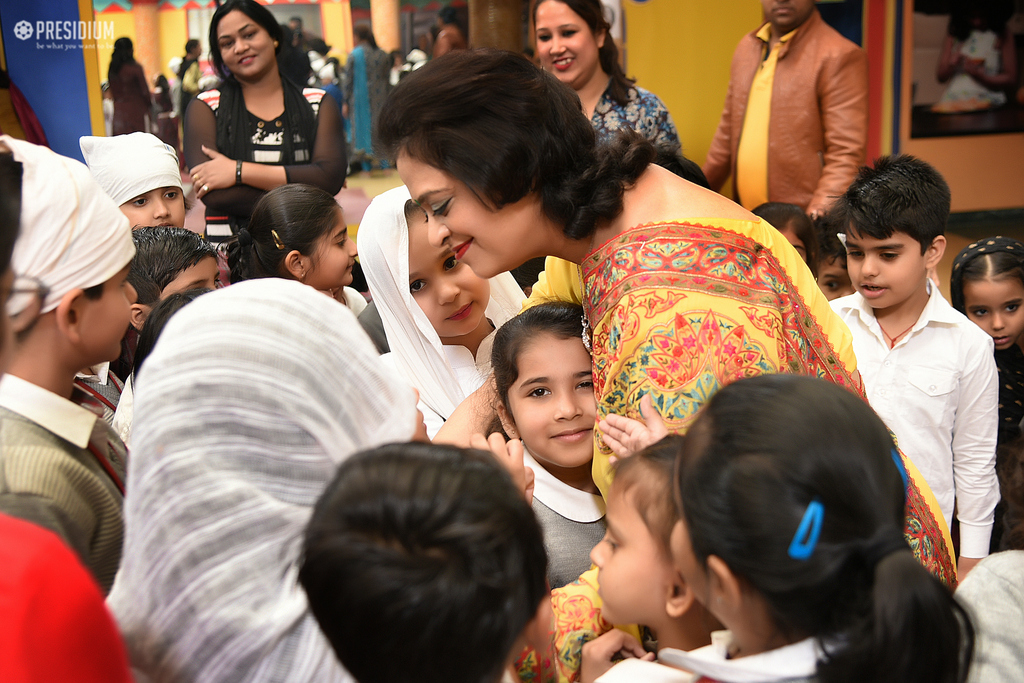 Presidium Dwarka-6, MRS.SUDHA GUPTA JOINS STUDENTS FOR GURU NANAK JAYANTI CELEBRATIONS