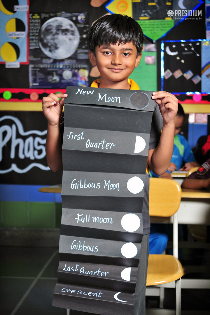 Presidium Dwarka-6, GRADE 3 LEARNS ABOUT THE PHASES OF ‘MOON’