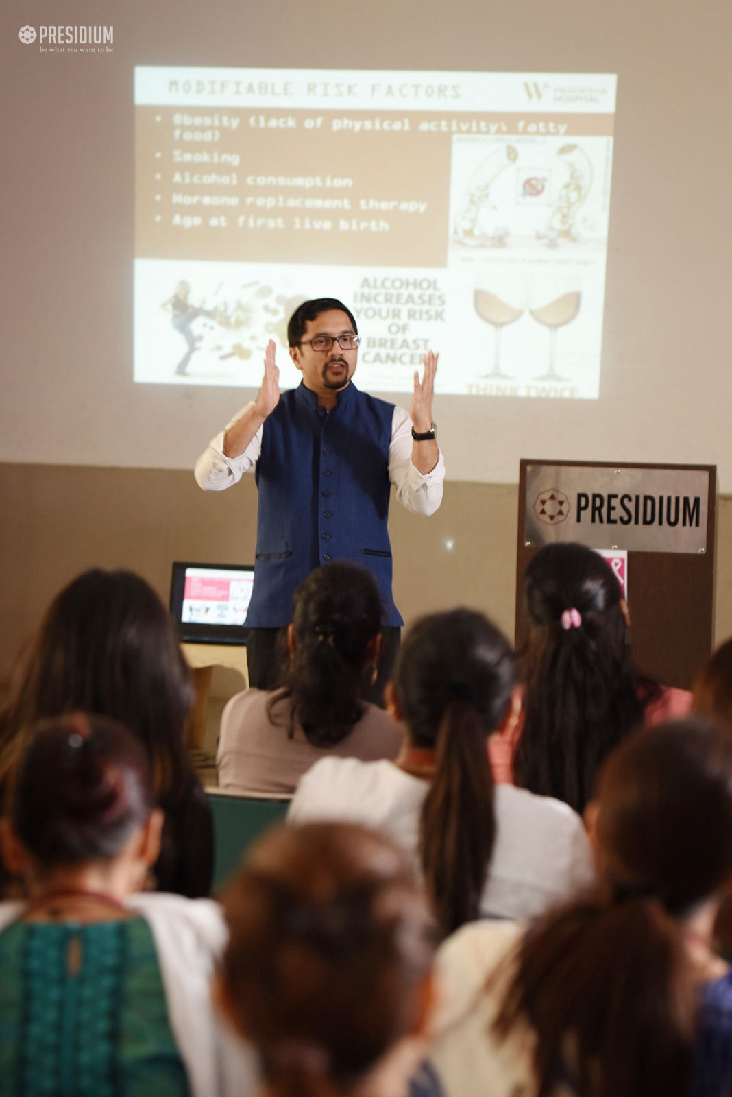 Presidium Gurgaon-57, PRESIDIUM HOSTS A HEALTH SESSION ON BREAST CANCER AWARENESS