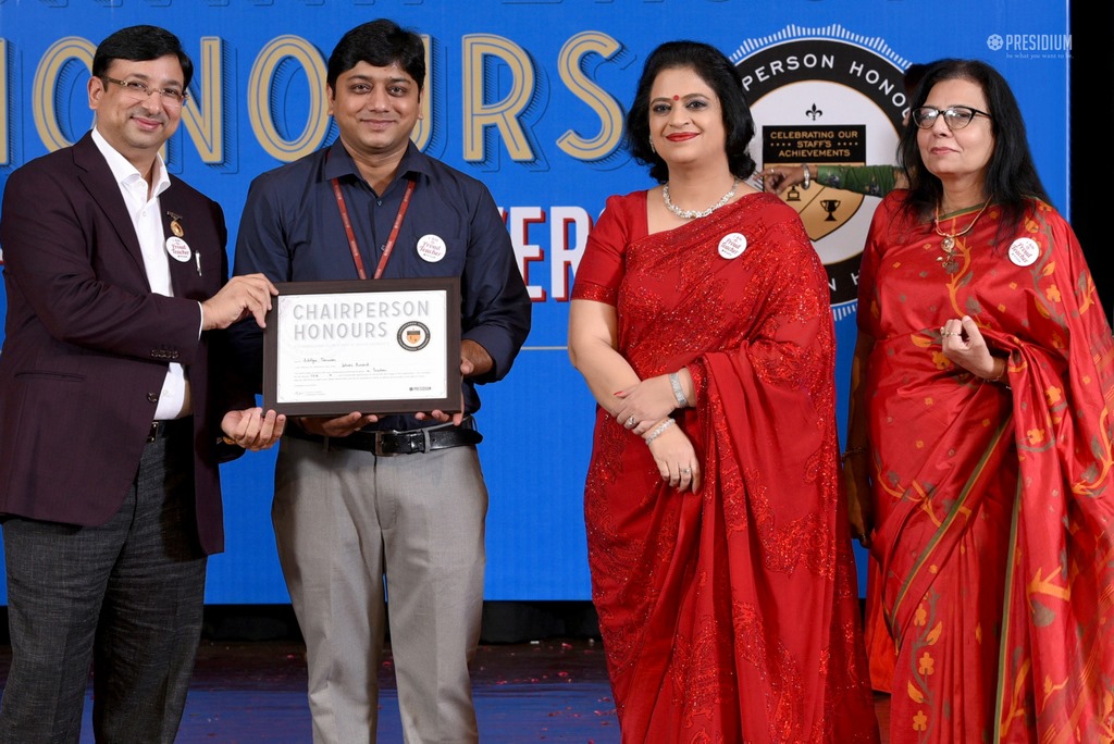 Presidium Gurgaon-57, MRS. SUDHA GUPTA MA’AM  ACKNOWLEDGES TEACHERS  AT CHAIRPERSON HONOURS