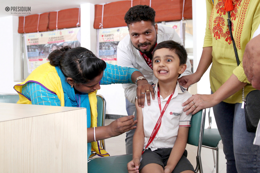 Presidium Gurgaon-57, PRESIDIUM ORGANIZES MR VACCINATION CAMP FOR STUDENTS