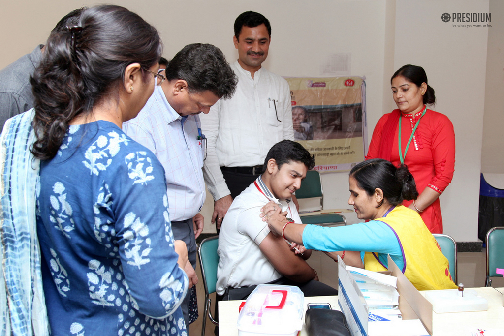 Presidium Gurgaon-57, PRESIDIUM ORGANIZES MR VACCINATION CAMP FOR STUDENTS