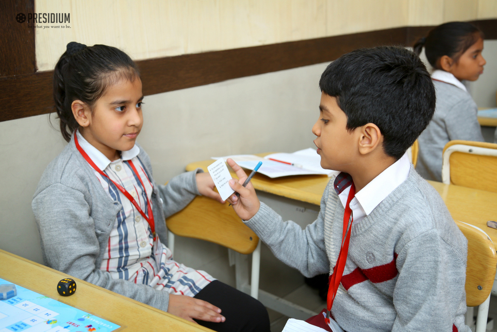 Presidium Gurgaon-57, STUDENTS COMPREHEND THEME ‘TEXTILES’ WITH BLOCK PRINTING ACTIVITY