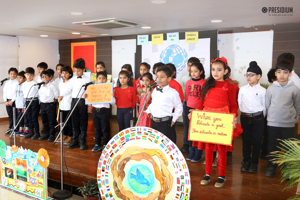 Presidium Gurgaon-57, STUDENTS ORGANIZE SPECIAL ASSEMBLY ON UNICEF DAY