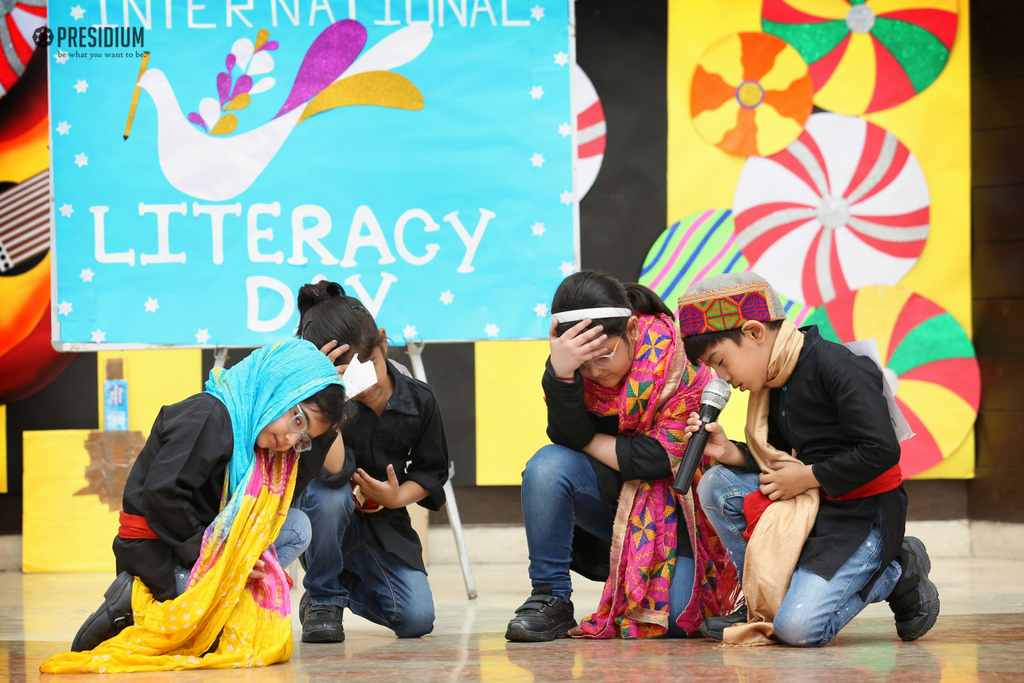 Presidium Indirapuram, WORLD LITERACY DAY: LET’S  PLEDGE TO LEND A ‘READING’ HAND!