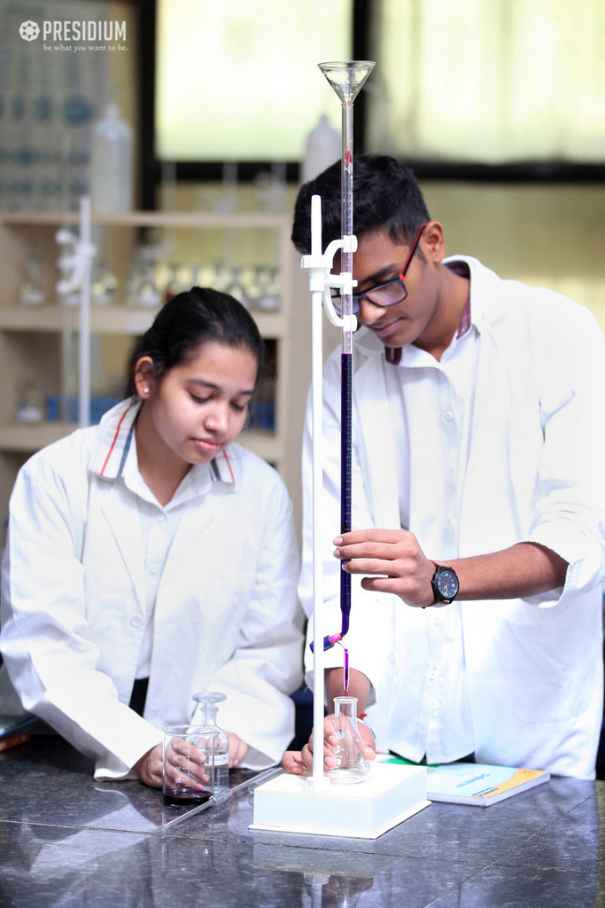 Presidium Indirapuram, YOUNG SCIENTISTS LEARN THE TECHNIQUE OF TITRATION