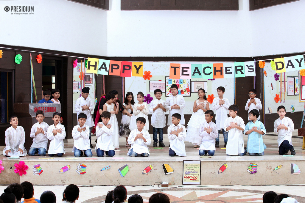 Presidium Indirapuram, PRESIDIANS HONOUR THEIR TEACHERS ON TEACHERS' DAY