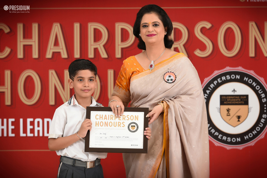 Presidium Indirapuram, SUDHA MA'AM HONOURS THE YOUNG ACHIEVERS OF PRESIDIUM INDIRAPURAM